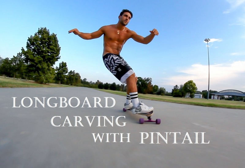 Longboard carving with pintail